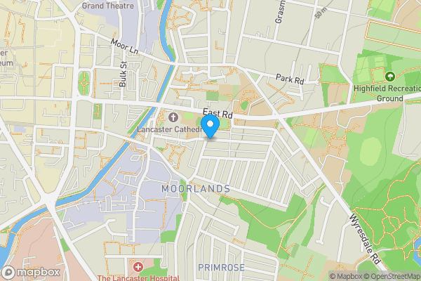 Map location for Balmoral Road, Lancaster, Lancashire, LA1 3BU