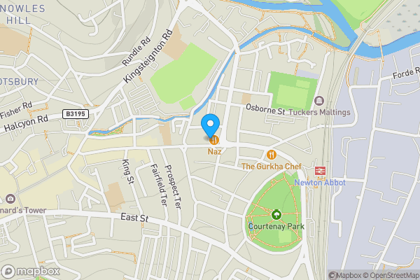 Map location for 105 - 107 Queen Street, Newton Abbot, Devon TQ12 2BG