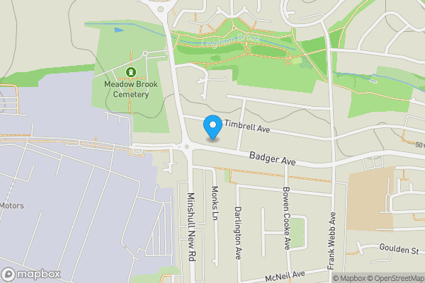 Map location for 338 Badger Avenue, Crewe, Cheshire, CW1 3LW