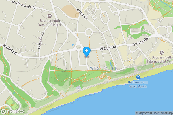Map location for Flat 11 Bayview, West Cliff Gardens, Bournemouth, BH2 5HL