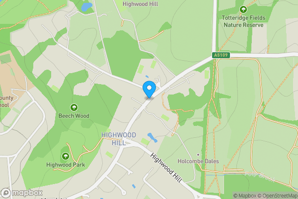 Map location for Highwood Elms, Highwood Hill, Mill Hill, London, NW7 4HB