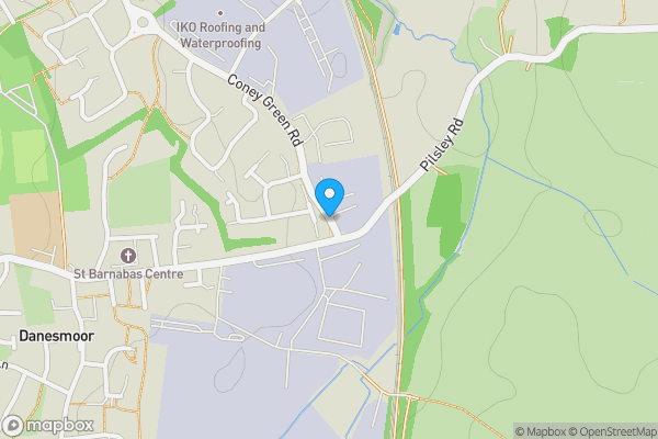 Map location for Woodland at Coney Green Rd, Danesmoor, Clay Cross, Chesterfield S45 9HA
