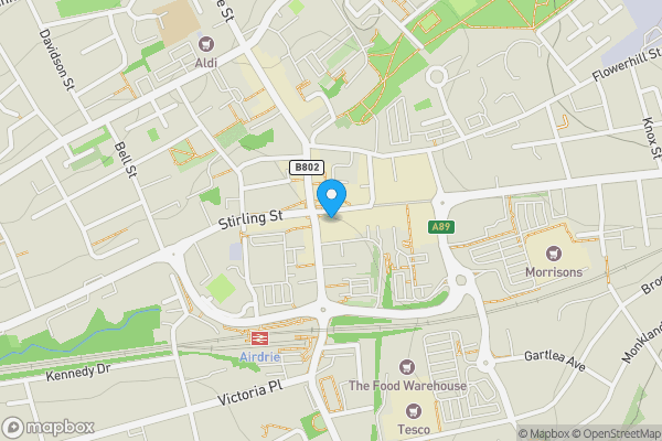 Map location for 14-18 Graham Street, Airdrie, Lanarkshire, ML6 6BU