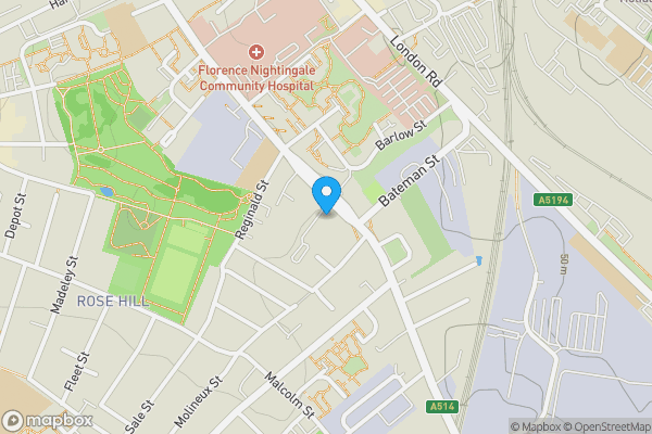 Map location for Ashtree House, 218/218A Osmaston Road, Derby, DE23 8XJ