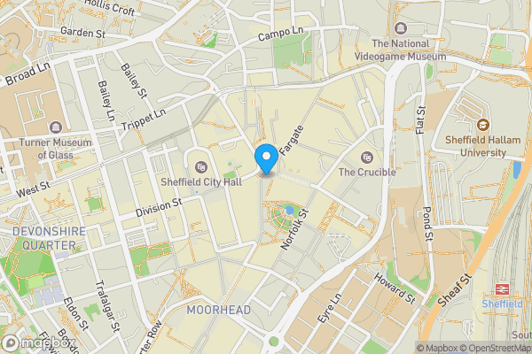 Map location for The Bloomery Nile Street, Broomhill Sheffield South Yorkshire S10 2PQ