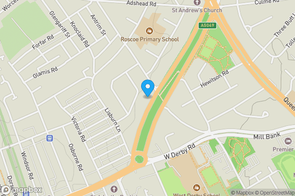 Map location for 35a Muirhead Avenue,, Liverpool, L13 9BG