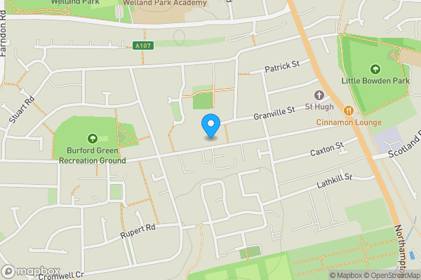 Map location for 114 Bath Street, Market Harborough, LE16 9JL