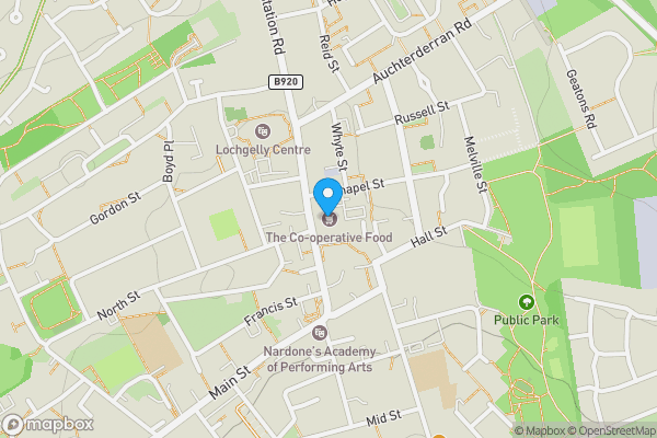Map location for 46 Bank Street, Lochgelly, Fife, KY5 9QN