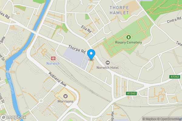 Map location for 4D Stracey Road, Norwich, Norfolk NR1 1EZ