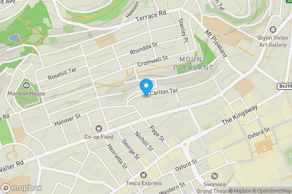 Map location for 45a Carlton Terrace, Swansea, SA1 6AE