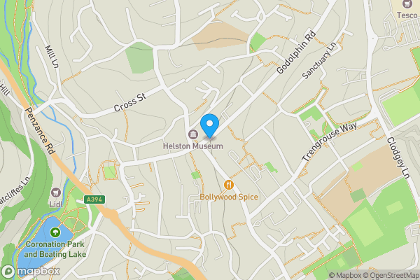 Map location for 1,1a & 3 Wendron Street, & 2 & 2A Meneage Street, Helston, Cornwall, TR13 8AB