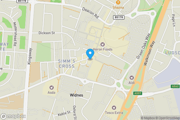 Map location for 152 Widnes Road, Widnes, Cheshire WA8 6BA