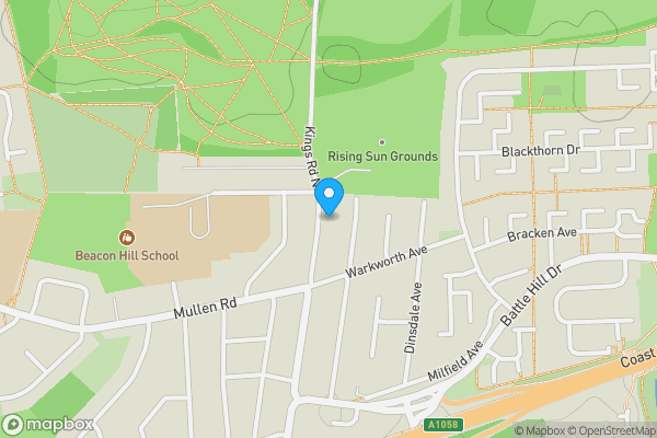 Map location for 171 Kings Road North, Wallsend, Tyne And Wear, NE28 9JH