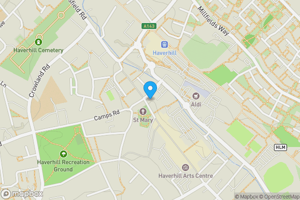 Map location for 1-5, High Street, Haverhill, Suffolk, CB9 8AA