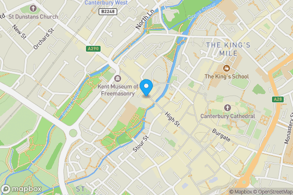 Map location for 55 St. Peters Street, Canterbury, Kent, CT1 2BE