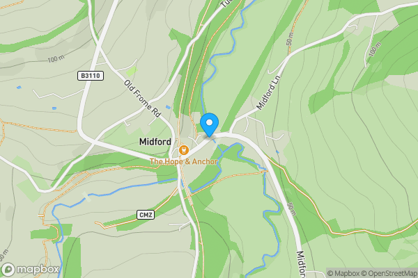 Map location for Land to the North West of Midford Road, Bath, Somerset BA2 7DD