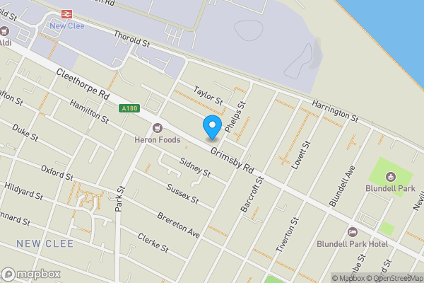 Map location for 47 Grimsby Road, Cleethorpes, Lincolnshire, DN35 7AQ