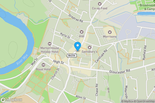 Map location for 46 - 47 Broad Street, Ross-On-Wye, HR9 7DY