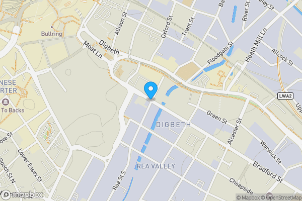 Map location for 46 - 48 Bradford Street, Digbeth, Birmingham B5 6HX