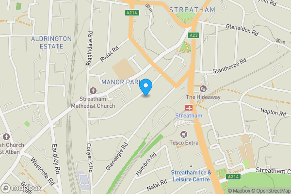 Map location for Flat 2, 77 Babington Road, Streatham, London, SW16 6AN