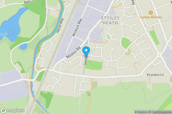 Map location for Sandy Lane, Sandbach, Cheshire, CW11 3NL