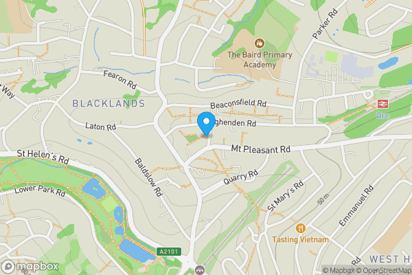 Map location for Flat 4 Hughenden Court, Mount Pleasant Road, Hastings, East Sussex, TN34 3ST
