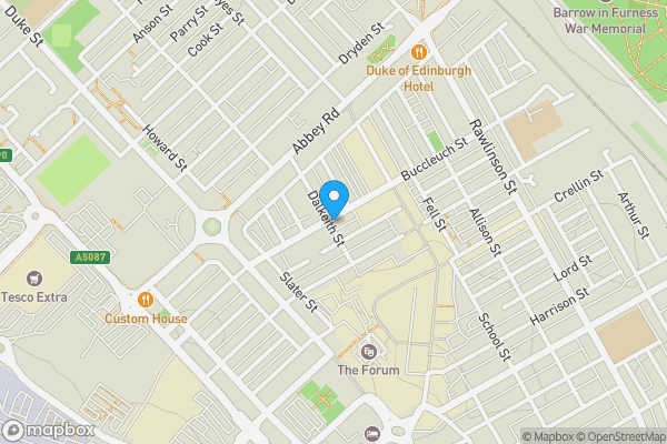 Map location for Crystal Palace, 21 Dalkeith Street, Barrow-In-Furness, Cumbria LA14 1ST