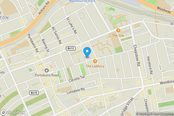 Map location for 120B Talbot Road, London W11 1JR