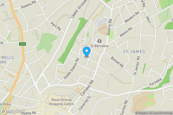 Map location for 20 Beech Street, Tunbridge Wells, Kent, TN1 2RX