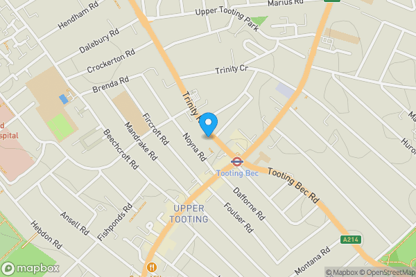Map location for 33 Trinity Road, Tooting, London, SW17 7SD
