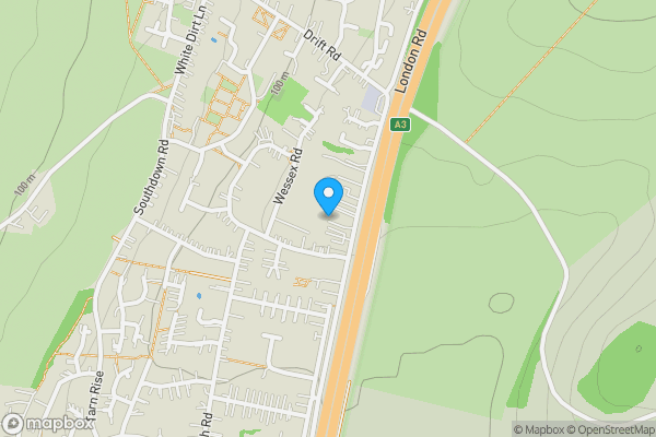 Map location for london road, horndean