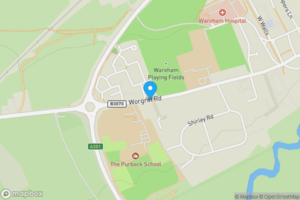 Map location for Worgret Manor, Worgret Road, Wareham, BH20 6AB