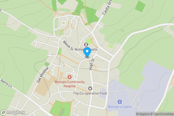 Map location for 20 Market Square, Bishops Castle, Shropshire, SY9 5BN