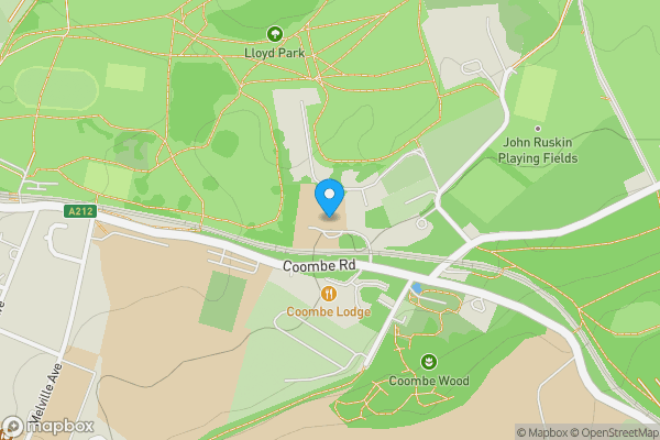 Map location for The Lodge, Coombe Road, Croydon, Greater London, CR0 5RD