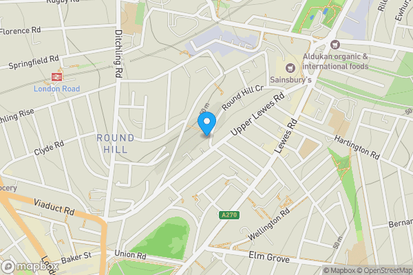 Map location for 9 Roundhill Crescent, Brighton, East Sussex, Brighton, BN2 3FQ