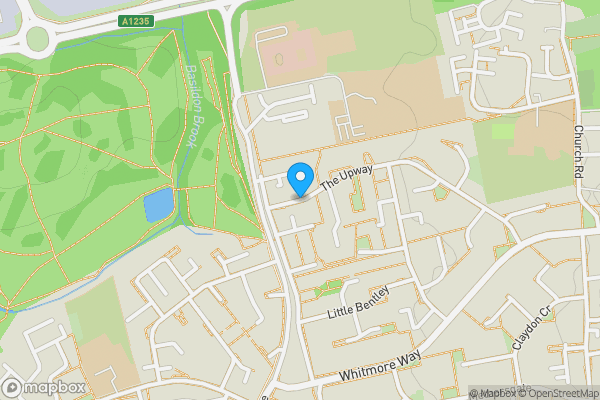 Map location for The Upway, Basildon, Essex, SS14 2JD