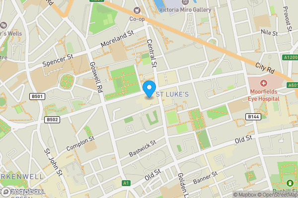 Map location for 100 Worcester Point, Central Street, London, EC1V 8BJ