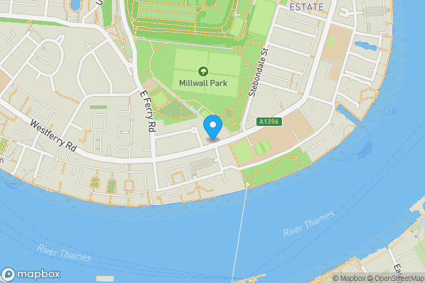 Map location for Former Public Convenience at 47 Manchester Road, London, E14 3DN