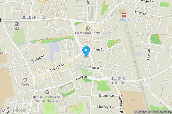 Map location for 4 Charnock Street, Leyland, Lancashire PR25 3EB