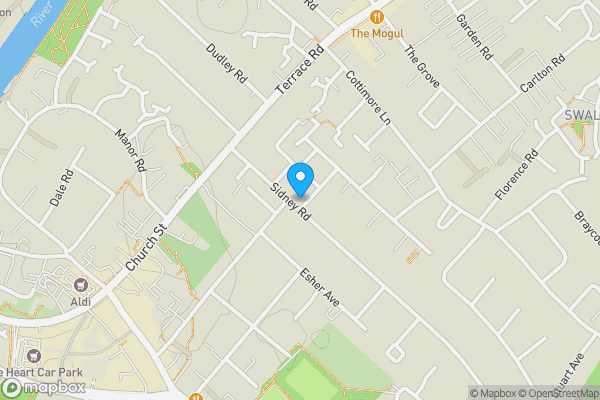 Map location for Land Adjacent to 1 Montague Close, Walton-on-Thames, Surrey, KT12 2NF