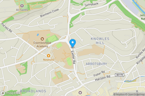 Map location for 51 Old Exeter Road, Newton Abbot, Devon, TQ12 2NH TQ12 2NH