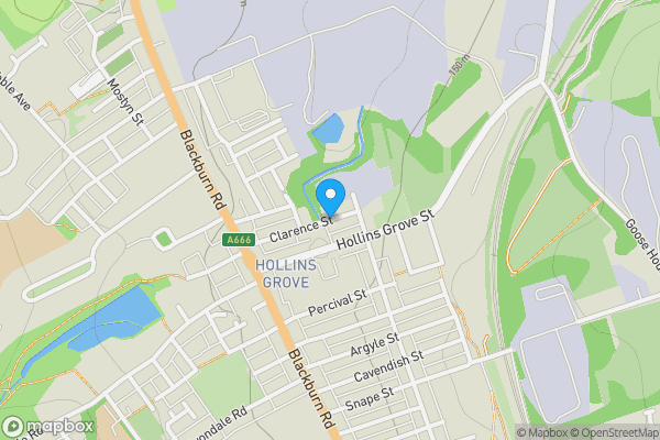 Map location for Plot B - Land and buildings on the north side of Clarence Street, Darwen BB3 1HQ