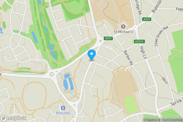 Map location for St Michaels Road, Pittshill, Stoke-On-Trent ST6 6LG