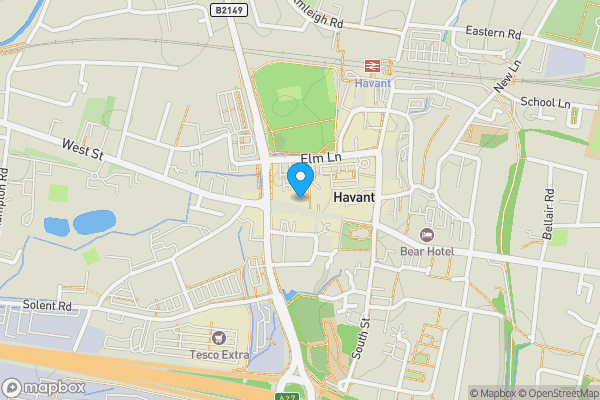 Map location for 40/40a, West Street, Havant, Hampshire, PO9 1PG