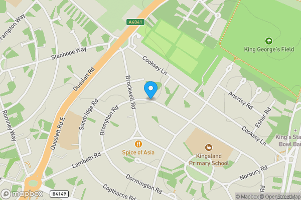 Map location for Kingsland Road, Birmingham, West Midlands, B44 9QA