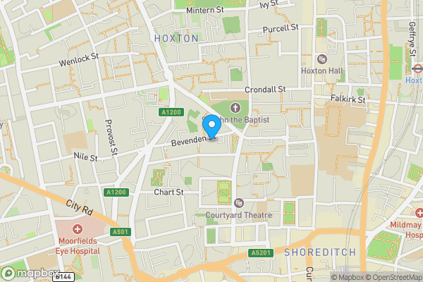 Map location for Flat 3 Finn House, Bevenden Street, Hoxton, N1 6BN