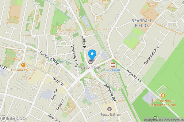 Map location for 1 Station Terrace, Hucknall, Nottingham, NG15 7TQ