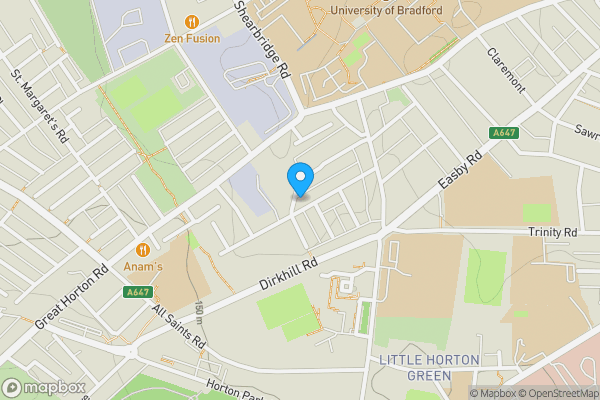 Map location for 50, Grantham Road Bradford, BD7 1RQ