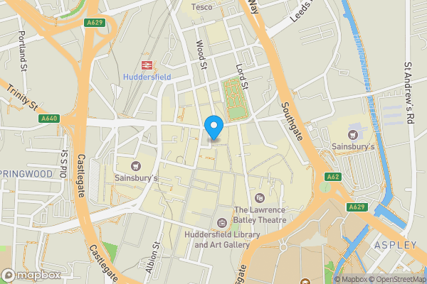 Map location for 19 Market Place, Huddersfield, West Yorkshire HD1 2AA