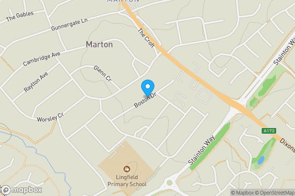 Map location for Boston Drive, Marton-In-Cleveland, Middlesbrough , TS7 8LZ